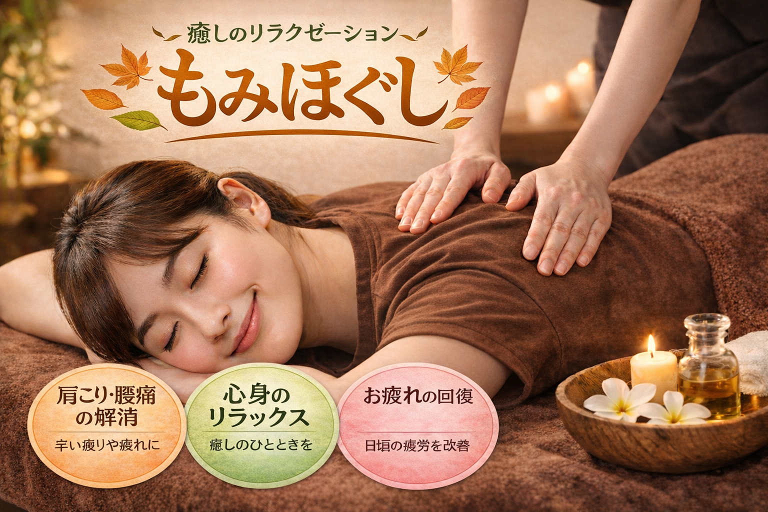 心地よいマッサージとツボ押しで、しっかりリフレッシュ | 大分県中津市のもみほぐしならWisteria