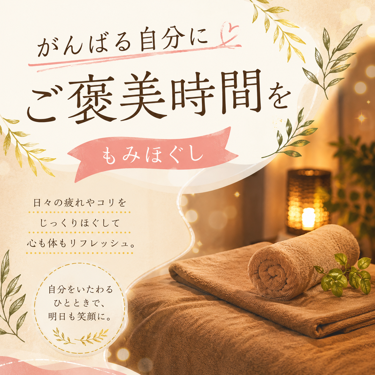 がんばる自分に | 大分県中津市のもみほぐしならWisteria